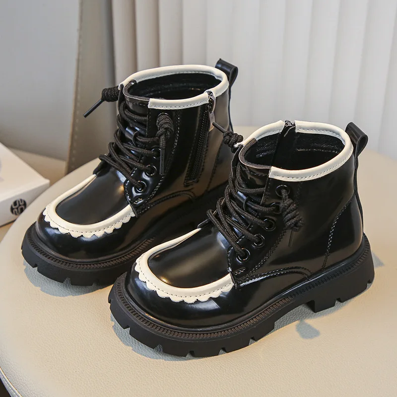 Girls Boots 2024 Spring New Children's Shoes Lace-up Boot British Style Princess Boots Fashion Contrast colors Kid Zipper Boots
Girls Boots 2024 Spring New Children's Shoes Lace-up Boot British Style Princess Boots Fashion Contrast colors Kid Zipper Boots