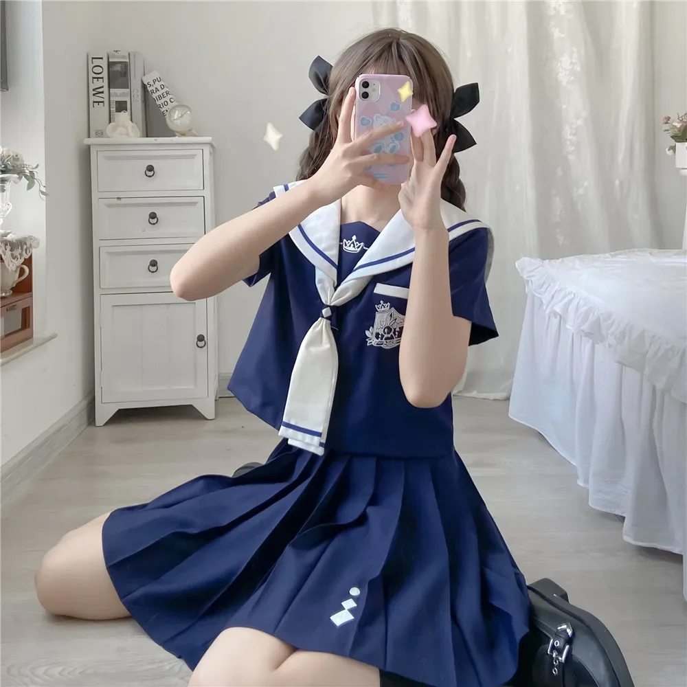 Nautical expert JK uniform suit college style Japanese sailor suit collar navy style Cute Japanese Style Uniform CosplayFriendly
Nautical expert JK uniform suit college style Japanese sailor suit collar navy style Cute Japanese Style Uniform CosplayFriendly