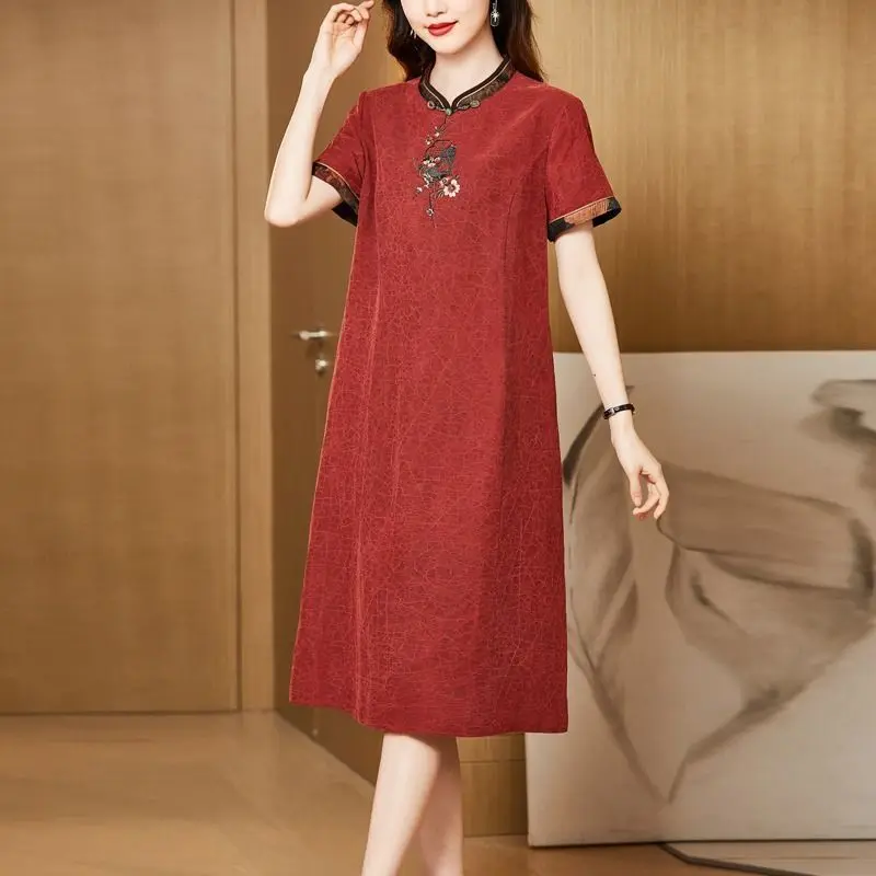 2024 Fashion New Summer Dress Women's Embroidered Printed Standing Neck Short Sleeve Casual Loose Retro Dress Tank Top L89
2024 Fashion New Summer Dress Women's Embroidered Printed Standing Neck Short Sleeve Casual Loose Retro Dress Tank Top L89
