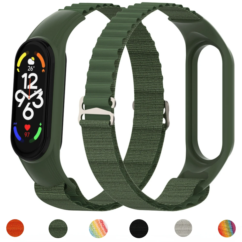 

Alpine Loop Strap For Xiaomi Mi Band 7 6 5 4 3 Nylon Bracelet Replacement Wristband for Miband 7 6 5 Watchband Mi Band 4 3 Strap
