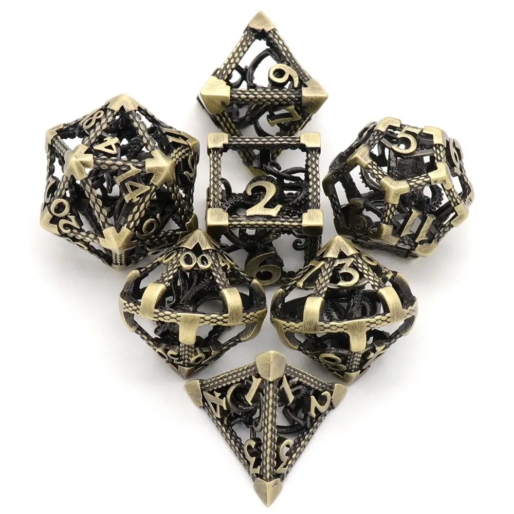 Gift Pathfinder Playing Game For Dnd RPG for Dungeons And Dragons Metal Dice Set Hollow Metal Game Dice D20 D12 D8 D6
Gift Pathfinder Playing Game For Dnd RPG for Dungeons And Dragons Metal Dice Set Hollow Metal Game Dice D20 D12 D8 D6