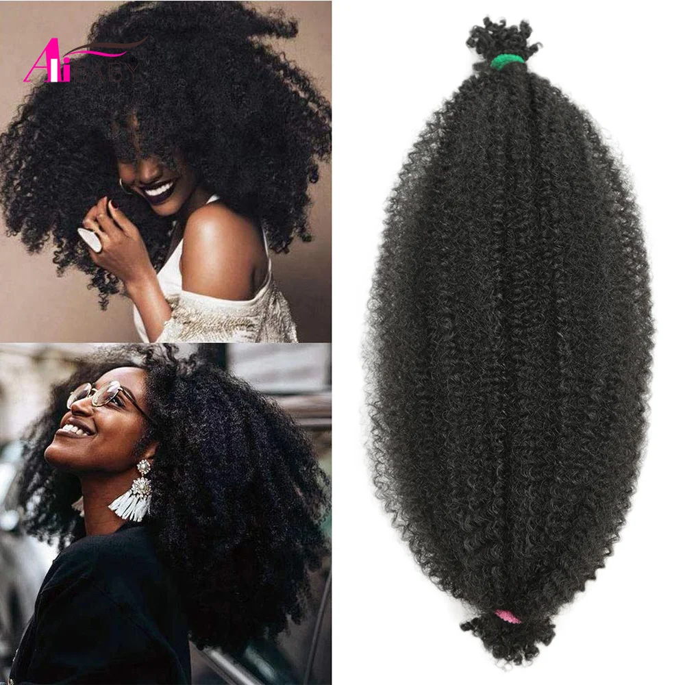 

16 Inch Soft Marley Braids Crochet Hair Ombre Afro kinky curly Hair Pre-Separated Marley Twist Braiding Hair Extensions