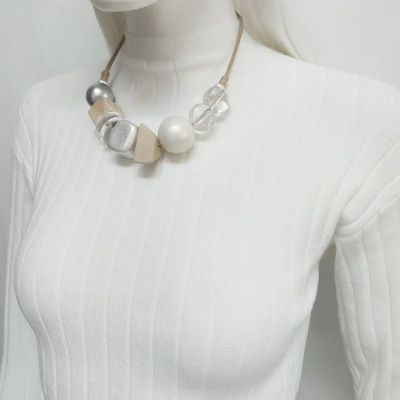 Kara&Kale Short Ethnic Necklace Beaded Necklace Large Pearl and Wood Necklace Handmade Original Versatile Style Women's Jewelry
Kara&Kale Short Ethnic Necklace Beaded Necklace Large Pearl and Wood Necklace Handmade Original Versatile Style Women's Jewelry