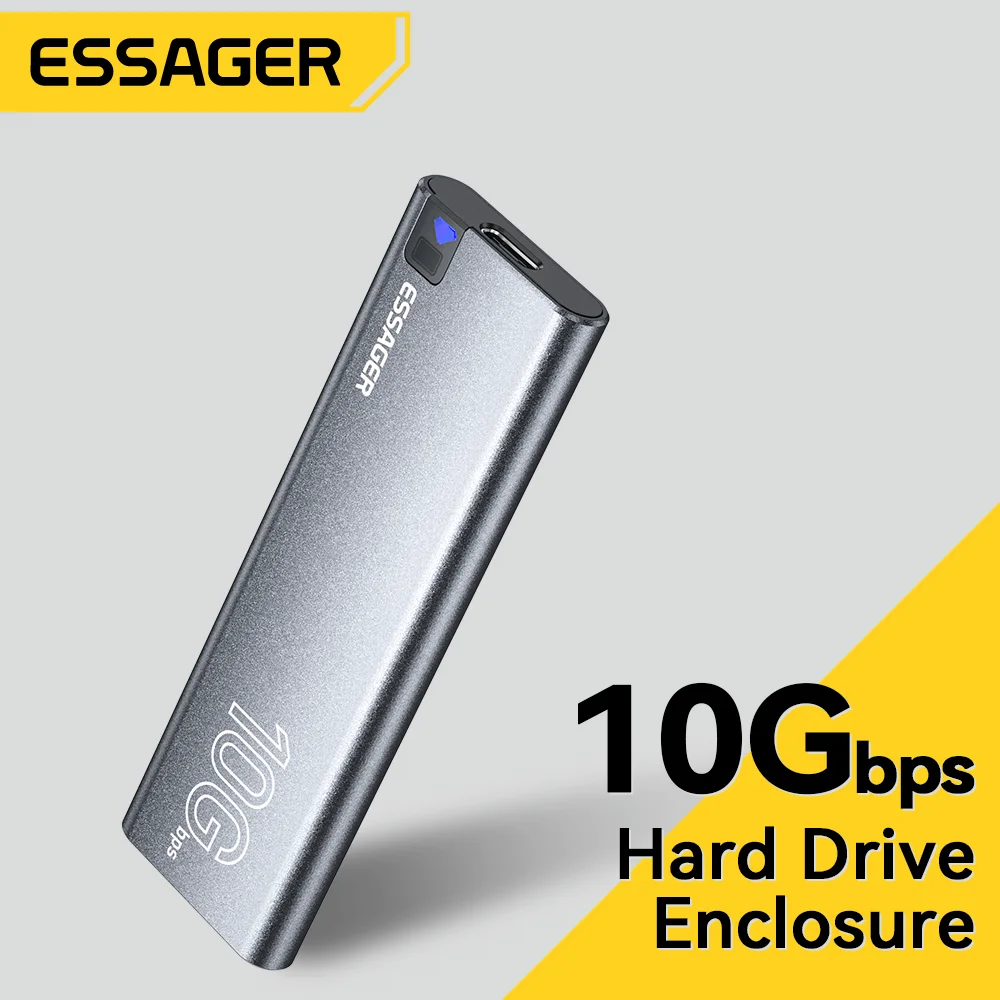 

Essager External Hard Drive Portable SSD 4TB USB 3.1/Type-C Hard Disk 10GbPS High-Speed Storage For Laptop/Desktop/Mac/Phone/PS5