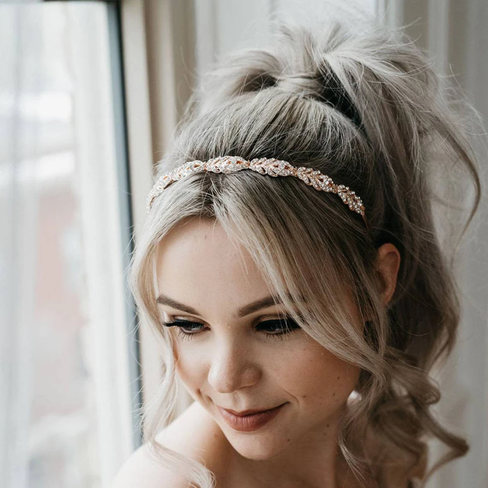 

Women Headband Luxury Inlaid Rhinestone Tiara Crown Bridal Hair Band Wedding Prom Party Hair Accessories For Women Girls Gifts