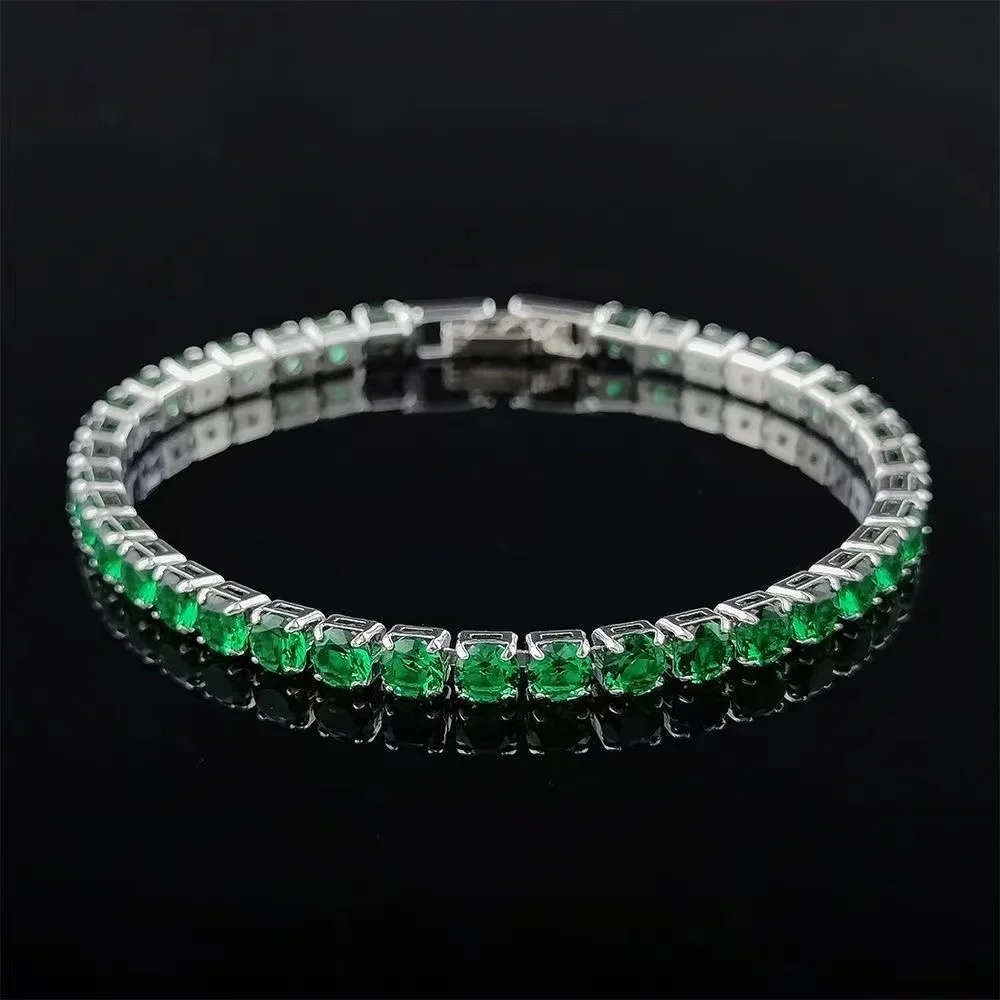 Multiple Colors s925 Pure Silver Bracelet Full AAA Grade Zircon Austrian Crystal Women's Chain Ring Jewelry Bracelet as a Gift
Multiple Colors s925 Pure Silver Bracelet Full AAA Grade Zircon Austrian Crystal Women's Chain Ring Jewelry Bracelet as a Gift