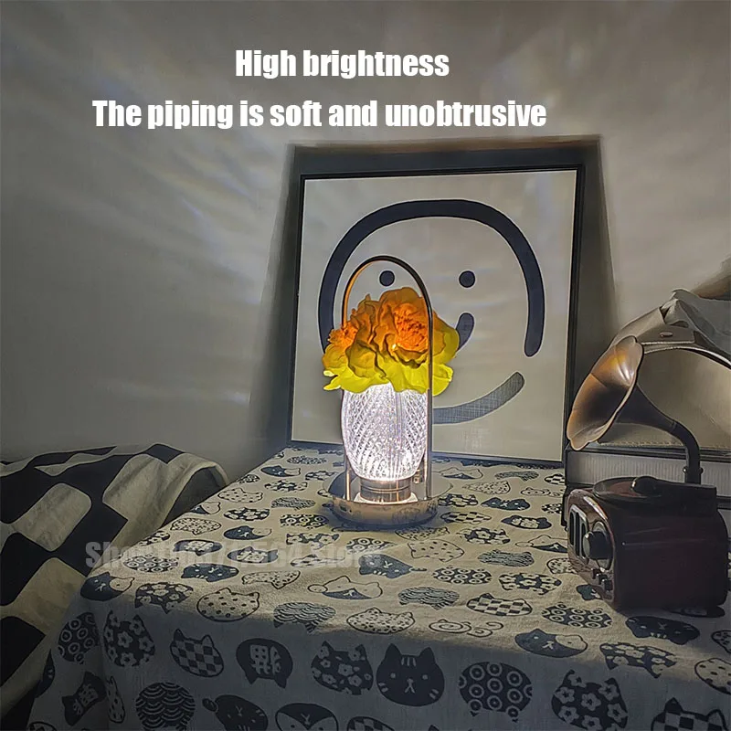 

Simple LED Rechargeable Touch Metal Table Lamp Three Colors Bedside Creative Ambient Light Bar Outdoor Decoration Night Light