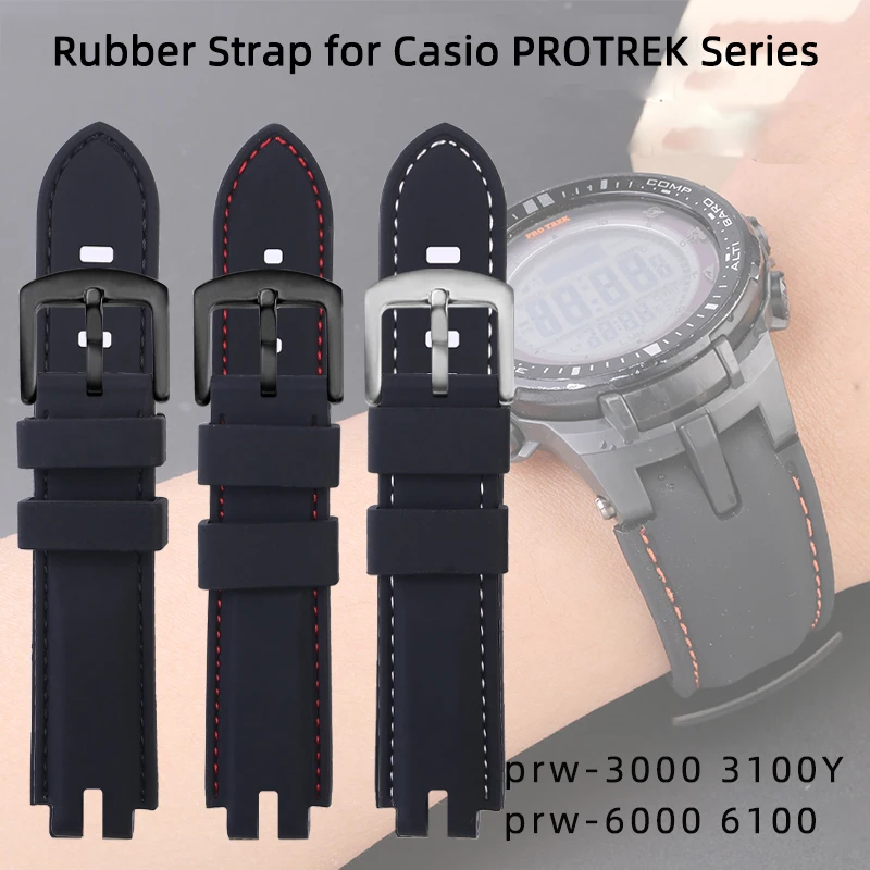 Резиновый ремешок для Casio PROTREK Series PRW-3000 \ 3100 \ 6000 \ 6100Y Нержавеющая сталь Пряжка Мужской силиконовый спортивный водонепроницаемый ремешок для часов
Резиновый ремешок для Casio PROTREK Series PRW-3000 \ 3100 \ 6000 \ 6100Y Нержавеющая сталь Пряжка Мужской силиконовый спортивный водонепроницаемый ремешок для часов