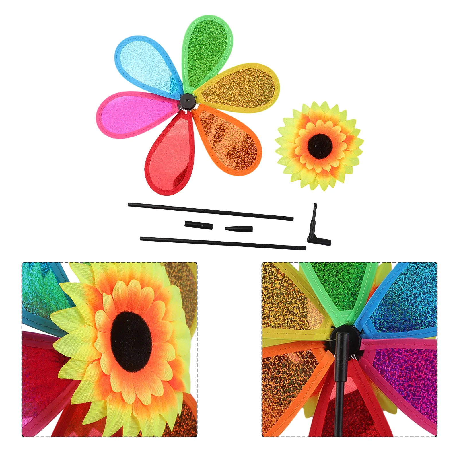 2021 High Quality New Sunflower Windmill Wind Spinner Garden Outdoor Plastic Sequined Balcony Beautiful Colorful
2021 High Quality New Sunflower Windmill Wind Spinner Garden Outdoor Plastic Sequined Balcony Beautiful Colorful