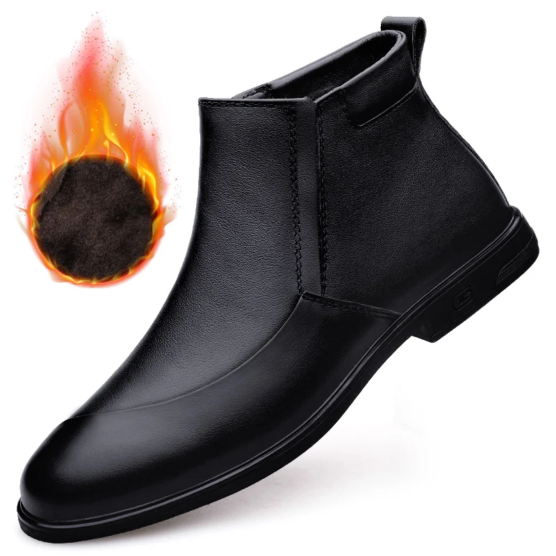 Men's Chelsea Boots Genuine Leather High-end Business Boots Italian Luxury Men Shoes Winter Ankle Boots High Quality Warm Botas
Men's Chelsea Boots Genuine Leather High-end Business Boots Italian Luxury Men Shoes Winter Ankle Boots High Quality Warm Botas