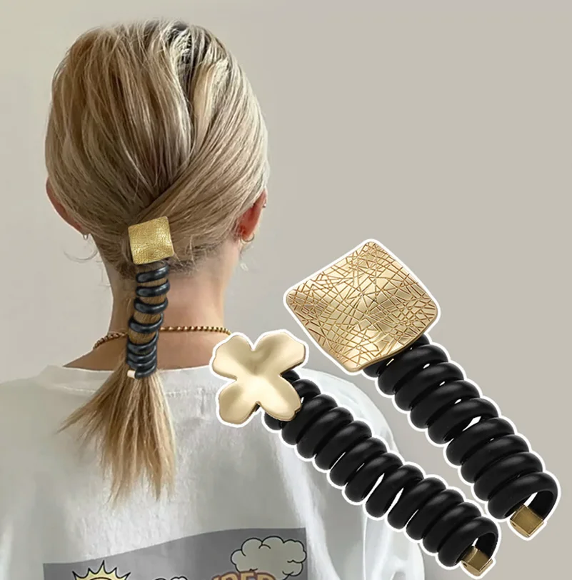 Bundled Hair Phone Line Hair Loops High Elasticity Girls Compiled&Distributed Telephone Wire Rubber Ropes Ponytail Headwear 2023
Bundled Hair Phone Line Hair Loops High Elasticity Girls Compiled&Distributed Telephone Wire Rubber Ropes Ponytail Headwear 2023