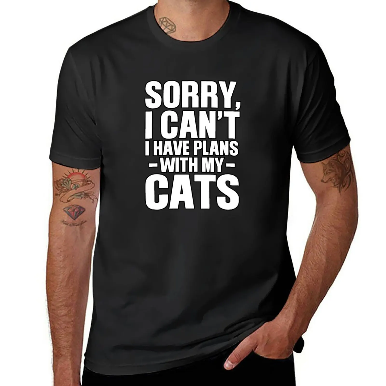 New sorry i can't i have plans with my cats T-Shirt T-shirt for a boy summer top t shirts for men
New sorry i can't i have plans with my cats T-Shirt T-shirt for a boy summer top t shirts for men