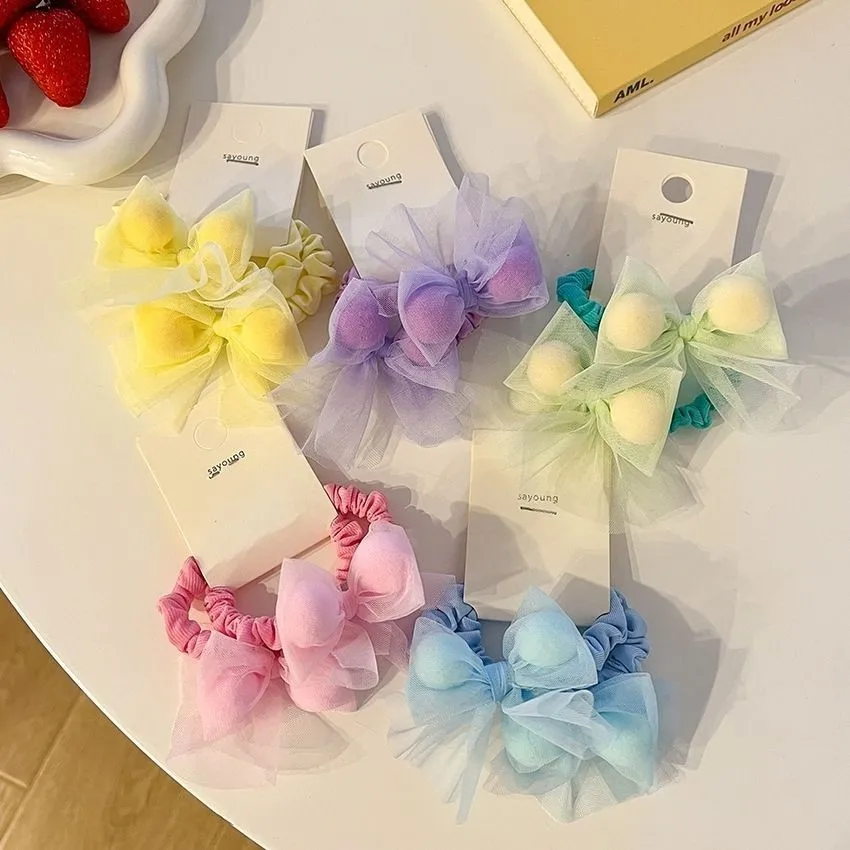 1 Pair New Solid Color Soft Gauze Elastic Hairbands For Girls Hair Accessories Bow Rubber Band For Kid Hair Accessories
1 Pair New Solid Color Soft Gauze Elastic Hairbands For Girls Hair Accessories Bow Rubber Band For Kid Hair Accessories