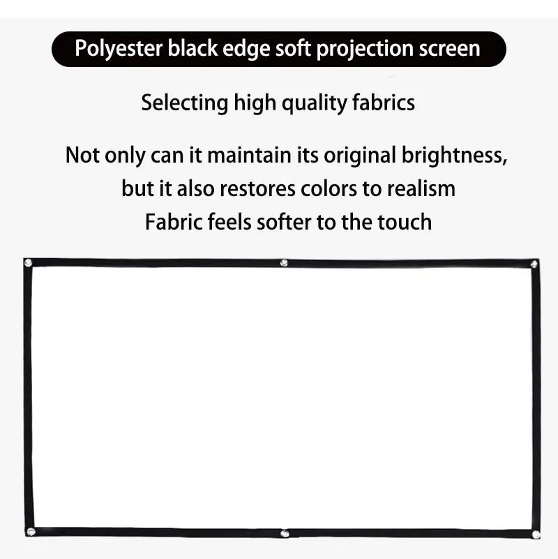 

Thinyou dacron fabric projection screen is soft and foldable 60 72 84 100 120 150 inches 16:9 outdoor projection screen