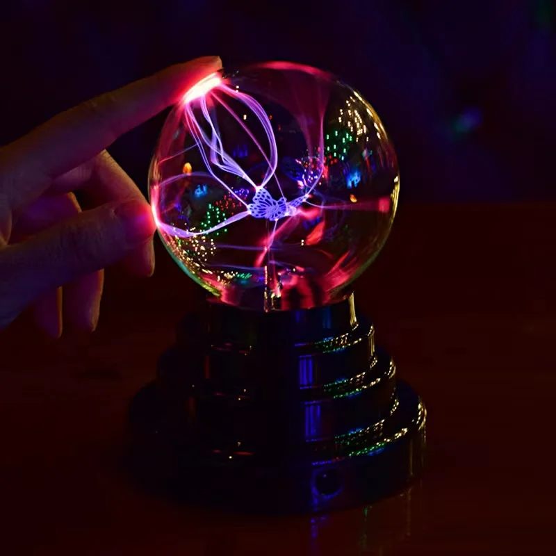 

Novelty Toy USB Plasma Ball Electrostatic Sphere Light Magic Crystal Lamp Ball Desktop Toy Christmas Party Touch Sensitive