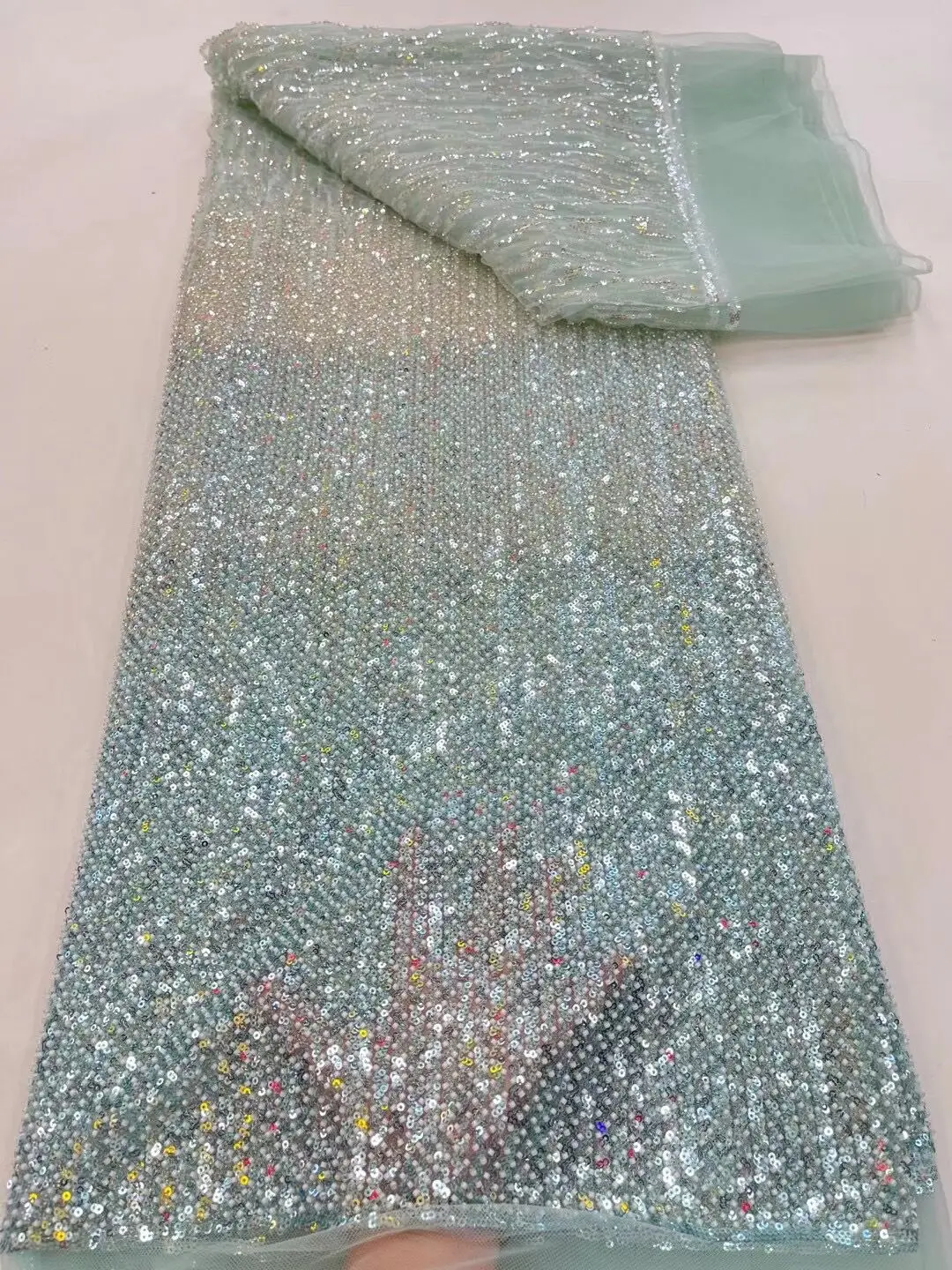 African Sequins Lace Fabric L-1302581 High Quality Handmade Beaded Nigerian French Tulle Lace Material For Wedding
African Sequins Lace Fabric L-1302581 High Quality Handmade Beaded Nigerian French Tulle Lace Material For Wedding