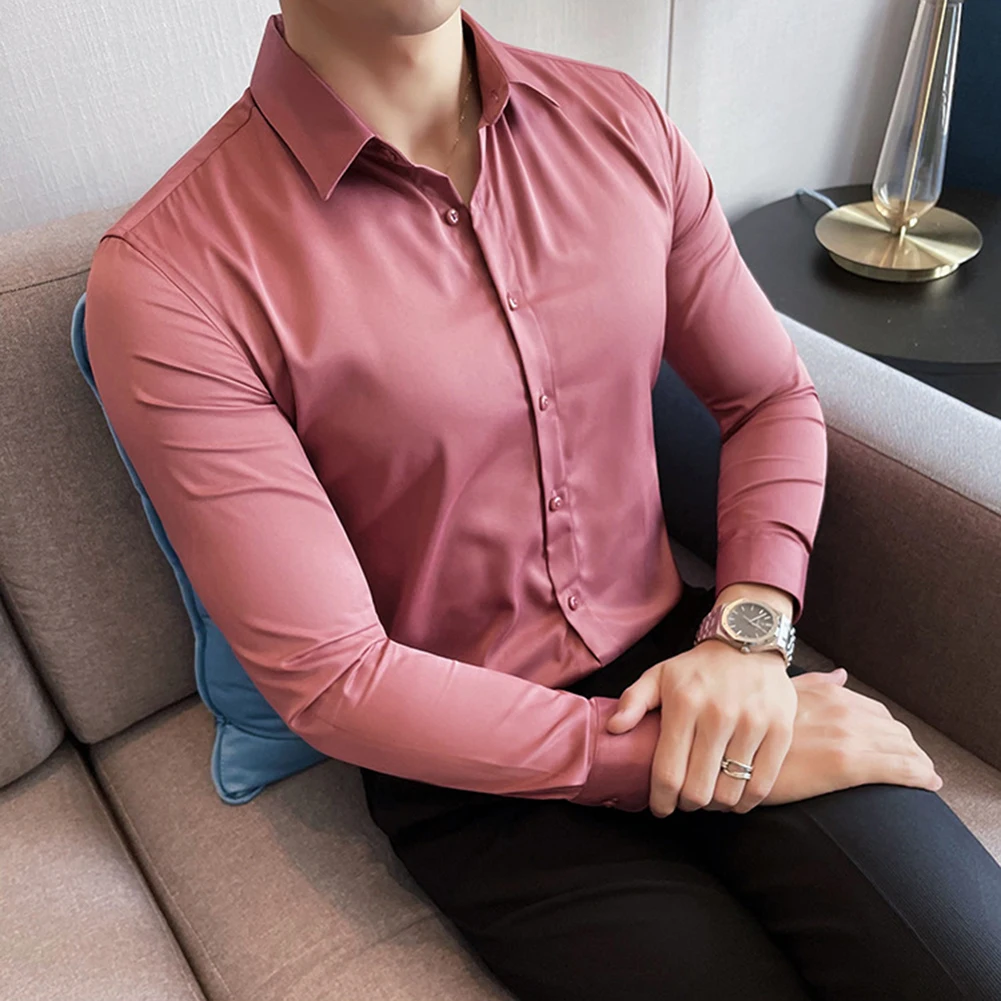 Classic Lapel Tops for Men Slim Fit Button Down Shirts Business Dress Shirts Autumn Fashion M 3XL Various Colors
Classic Lapel Tops for Men Slim Fit Button Down Shirts Business Dress Shirts Autumn Fashion M 3XL Various Colors