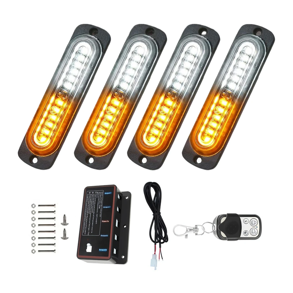 1 Set 4*12 LED Wireless Remote Control Strobe Light Led Car Flashing Light Emergency Red And Blue Police Light Amber White 12V
1 Set 4*12 LED Wireless Remote Control Strobe Light Led Car Flashing Light Emergency Red And Blue Police Light Amber White 12V