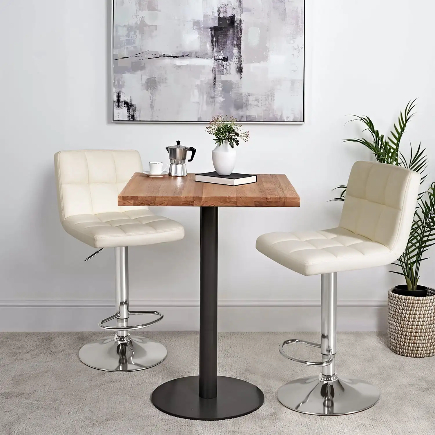 Vineego Modern Square PU Leather Swivel Adjustable Bar Stool, Set of 2, Bar Stool for Kitchen Counter,Beige
Vineego Modern Square PU Leather Swivel Adjustable Bar Stool, Set of 2, Bar Stool for Kitchen Counter,Beige