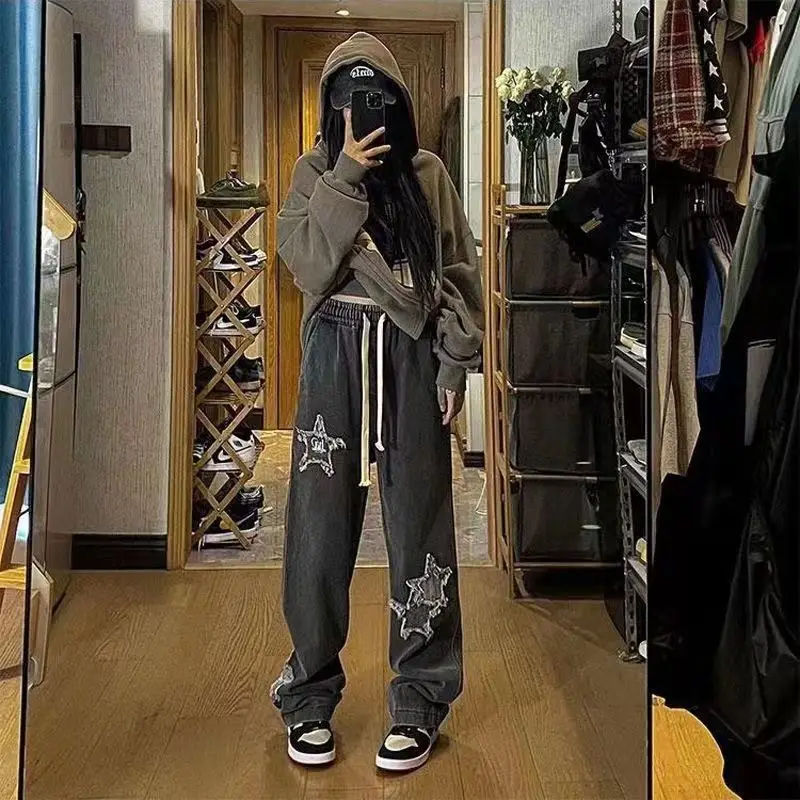 QWEEK Grunge Y2k Baggy Jeans Women Vintage Hippie Denim Trousers 90s Aesthetic High Street Style American Retro Punk Pants
QWEEK Grunge Y2k Baggy Jeans Women Vintage Hippie Denim Trousers 90s Aesthetic High Street Style American Retro Punk Pants