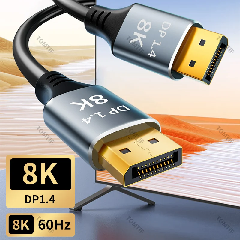 

Displayport Cable 8k 60Hz 5m 3m 2m 1 4 1.4 DP To DP Cable 8k 1m Display Port Cable Audio for Video PC Laptop TV 4K 120Hz 144Hz