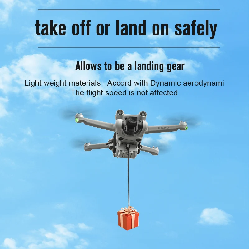 Suitable for DJI Mini 3 / 3 Pro Thrower Drone Airdrop System Thrower Ultra Long Range Gift Delivery Device Drone accessories
Suitable for DJI Mini 3 / 3 Pro Thrower Drone Airdrop System Thrower Ultra Long Range Gift Delivery Device Drone accessories