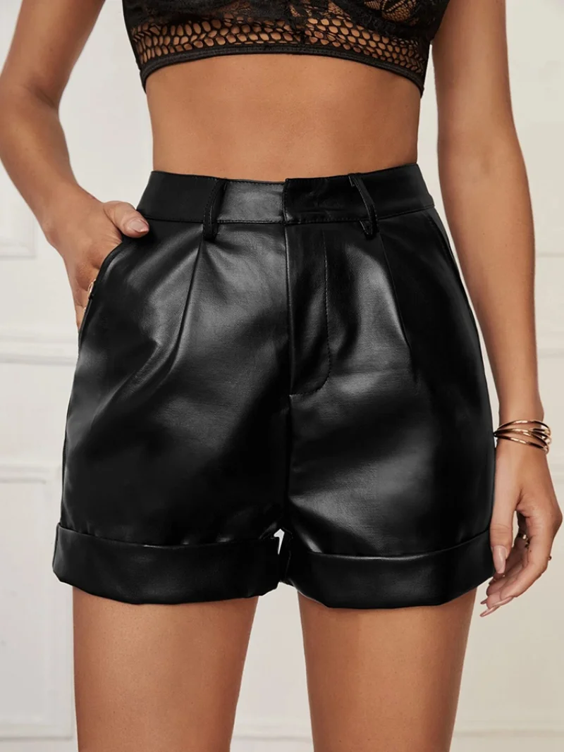 2023 New Fashion Women Faux PU Leather Shorts Ladie Sexy Elegant High Waist Black Pocket Short Female Hot Sale Pantalones Cortos
2023 New Fashion Women Faux PU Leather Shorts Ladie Sexy Elegant High Waist Black Pocket Short Female Hot Sale Pantalones Cortos