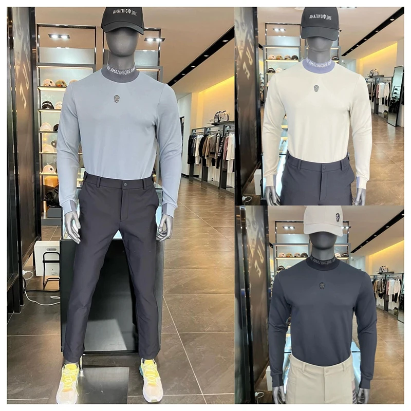 GOLF Clothing Men's Long Sleeve T-shirt 2023 Autumn New Semi-high Neck logo Printed Bottom Shirt Golf Sports Breathable Jersey
GOLF Clothing Men's Long Sleeve T-shirt 2023 Autumn New Semi-high Neck logo Printed Bottom Shirt Golf Sports Breathable Jersey
