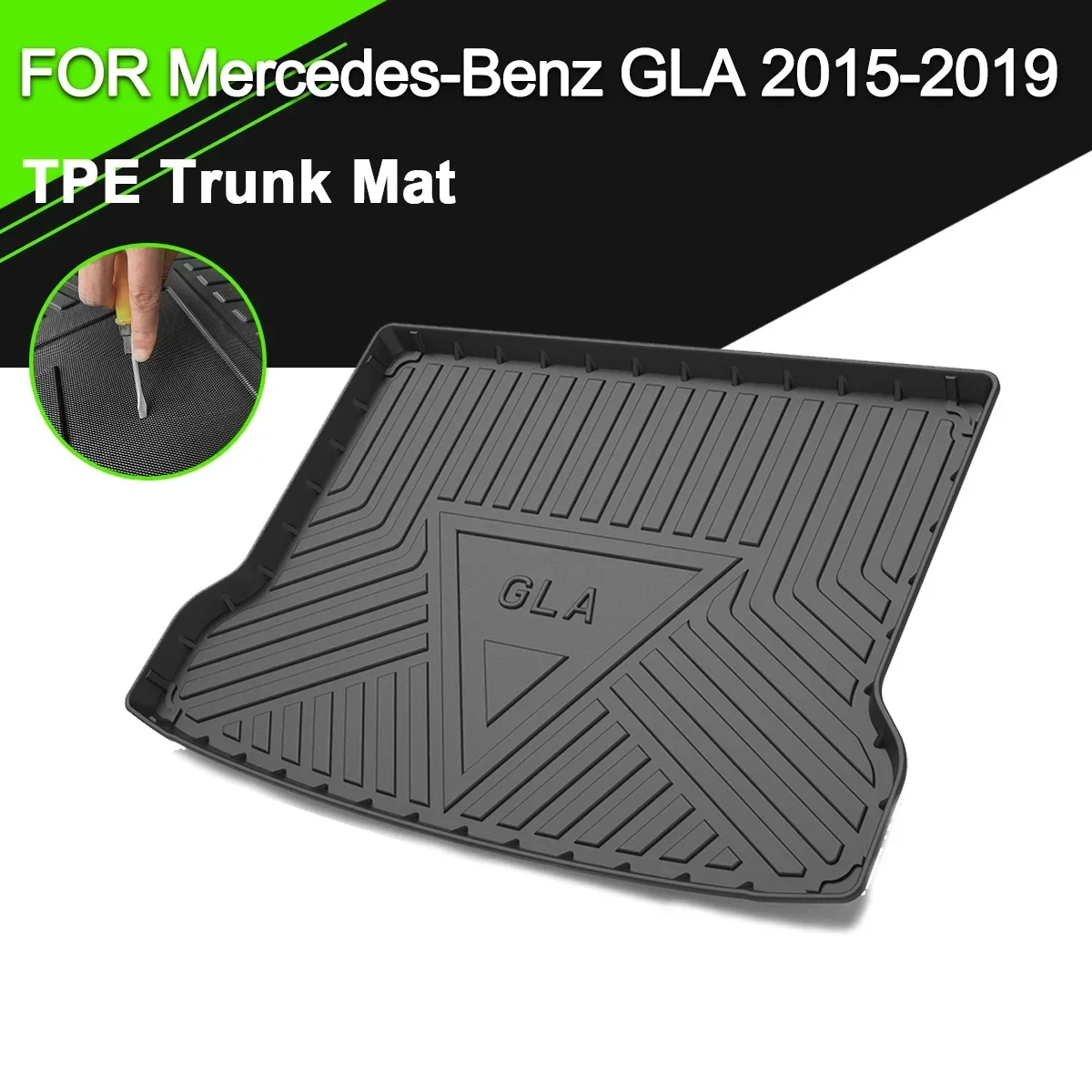 

Car Rear Trunk Cover Mat Rubber TPE Non-Slip Waterproof Cargo Liner Accessories For Mercedes-Benz GLA 2015-2019