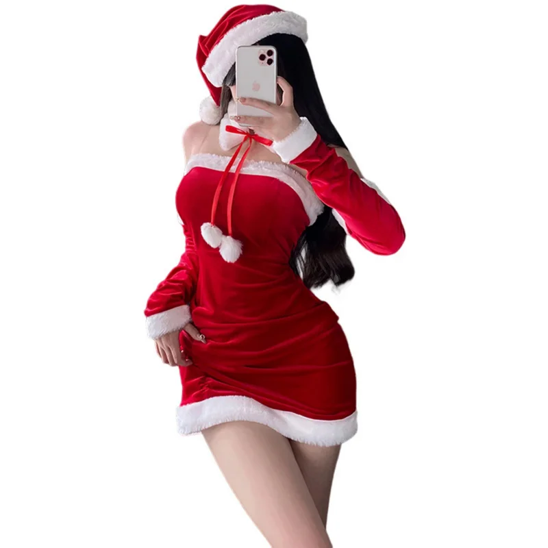 Womens Flannel Christmas Party Santa Claus Xmas Fancy Dress Clubwear Faux Fur Trim Bodycon Dress with Hat Suit New Year Costumes
Womens Flannel Christmas Party Santa Claus Xmas Fancy Dress Clubwear Faux Fur Trim Bodycon Dress with Hat Suit New Year Costumes