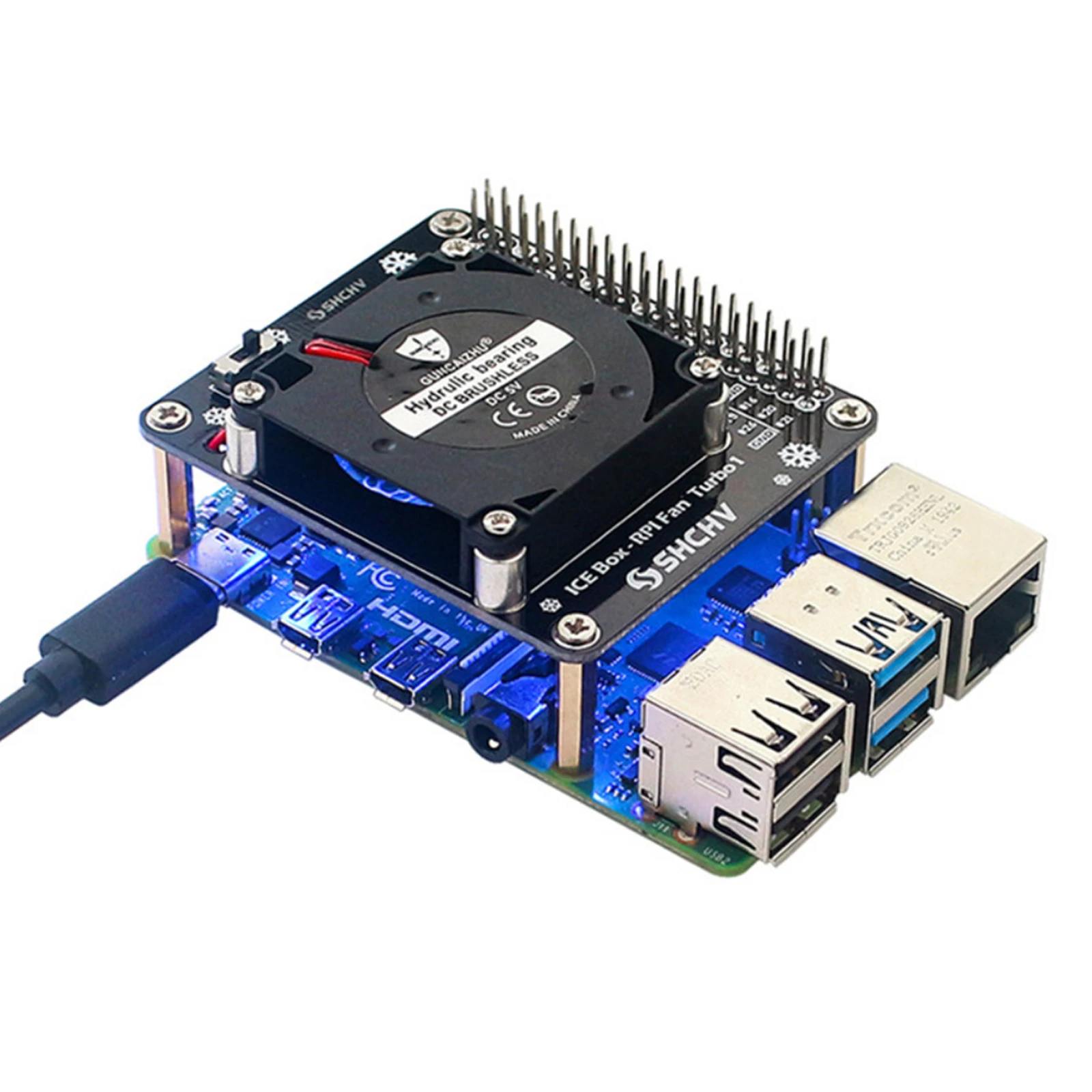 For Raspberry Pi 4 Model B GPIO Extenstion Board Switch Cooling Fan With LED Light Mini Turbo Fan For Raspberry Pi 4B / 3B+ / 3B
For Raspberry Pi 4 Model B GPIO Extenstion Board Switch Cooling Fan With LED Light Mini Turbo Fan For Raspberry Pi 4B / 3B+ / 3B