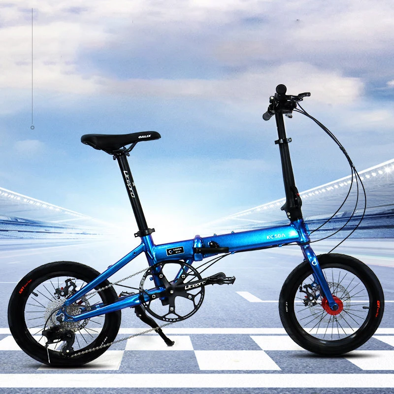 KOSDA 16 Inch 8-Speed 349 Wheel Folding Bicycle Aluminum Alloy Frame Disc Brake Bearing Hub Portable Lightweight Foldable Bike
KOSDA 16 Inch 8-Speed 349 Wheel Folding Bicycle Aluminum Alloy Frame Disc Brake Bearing Hub Portable Lightweight Foldable Bike