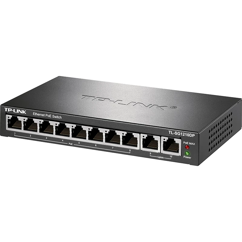 Se89f2ef1c8564ea0b320def0974af8e35 TP-LINK PoE Switch 8-port Gigabit PoE+2 Gigabit Uplink 10-port 1000M Switch TL-SG2210LP VLAN Support