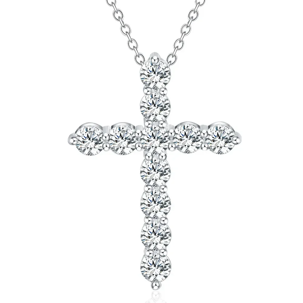 925 Sterling Silver Necklace 18 inch Shiny crystal Elegant cross Pendant For Women high quality Fashion Jewelry Christmas Gift
925 Sterling Silver Necklace 18 inch Shiny crystal Elegant cross Pendant For Women high quality Fashion Jewelry Christmas Gift
