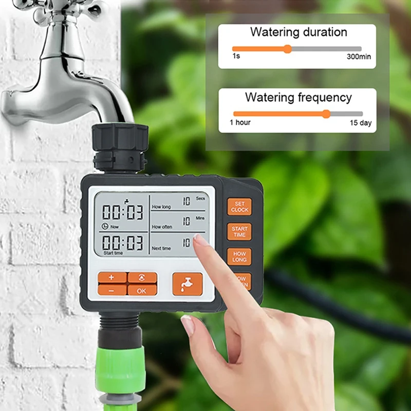 Timer Battery Automatic Irrigation Watering Timer Outdoor Programmable Garden Controller Large Screen Display Waterproof Digital
Timer Battery Automatic Irrigation Watering Timer Outdoor Programmable Garden Controller Large Screen Display Waterproof Digital