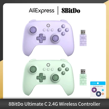 8BitDo Ultimate C 무선 게임 컨트롤러 게임 패드 핸들, PC, 윈도우 10, 11, 스팀 데크, 라즈베리 파이, 안드로이드용, 2.4G