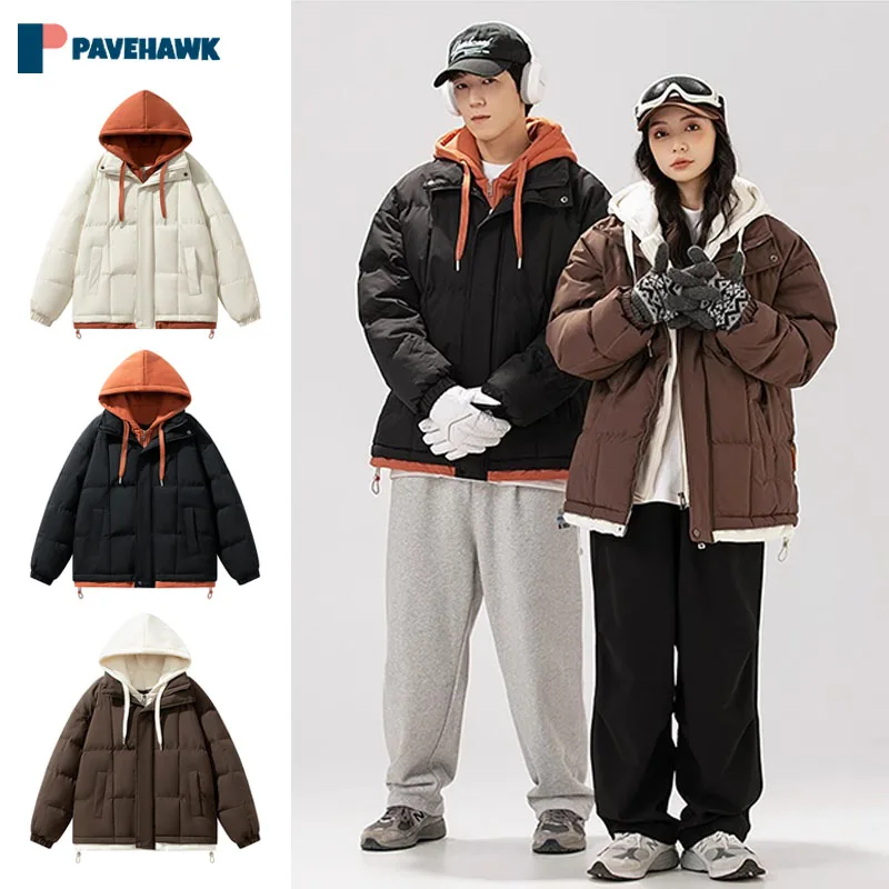 Fake Two Pieces Parkas Winter Man Woman Casual Thick Hooded Padded Jackets Couple Warm Outwear Cold-proof Bubble Puffer Coats
Fake Two Pieces Parkas Winter Man Woman Casual Thick Hooded Padded Jackets Couple Warm Outwear Cold-proof Bubble Puffer Coats