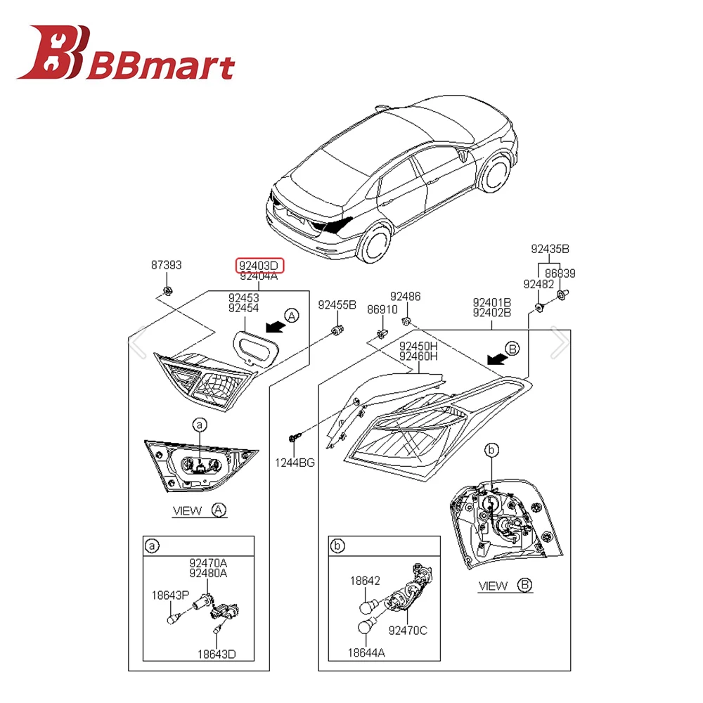 92403-B3000 BBmart Auto Parts 1 Pcs Tail Light Rear Lamp Left For Hyundai MISTRA 14 17 Car Accessories
92403-B3000 BBmart Auto Parts 1 Pcs Tail Light Rear Lamp Left For Hyundai MISTRA 14 17 Car Accessories