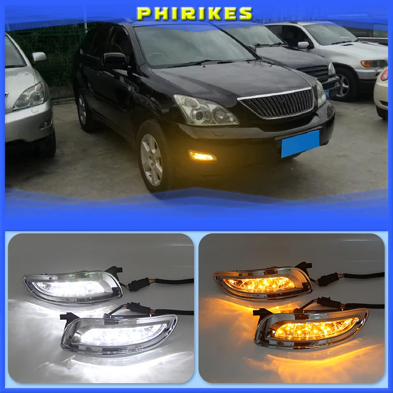 Светодиодные дневные ходовые огни для Lexus RX300 RX330 RX350 2003-2009, желтый сигнал поворота, водонепроницаемый, 12 В, DRL, противотуманные фары, украшение, 2 шт.
Светодиодные дневные ходовые огни для Lexus RX300 RX330 RX350 2003-2009, желтый сигнал поворота, водонепроницаемый, 12 В, DRL, противотуманные фары, украшение, 2 шт.