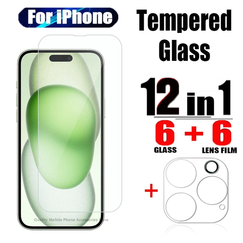 

Camera Lens Tempered Glass For iPhone 15 14 Pro Max Screen Protector For iphone 15 14 Plus 13 12 Mini 11 Promax Protective Glass