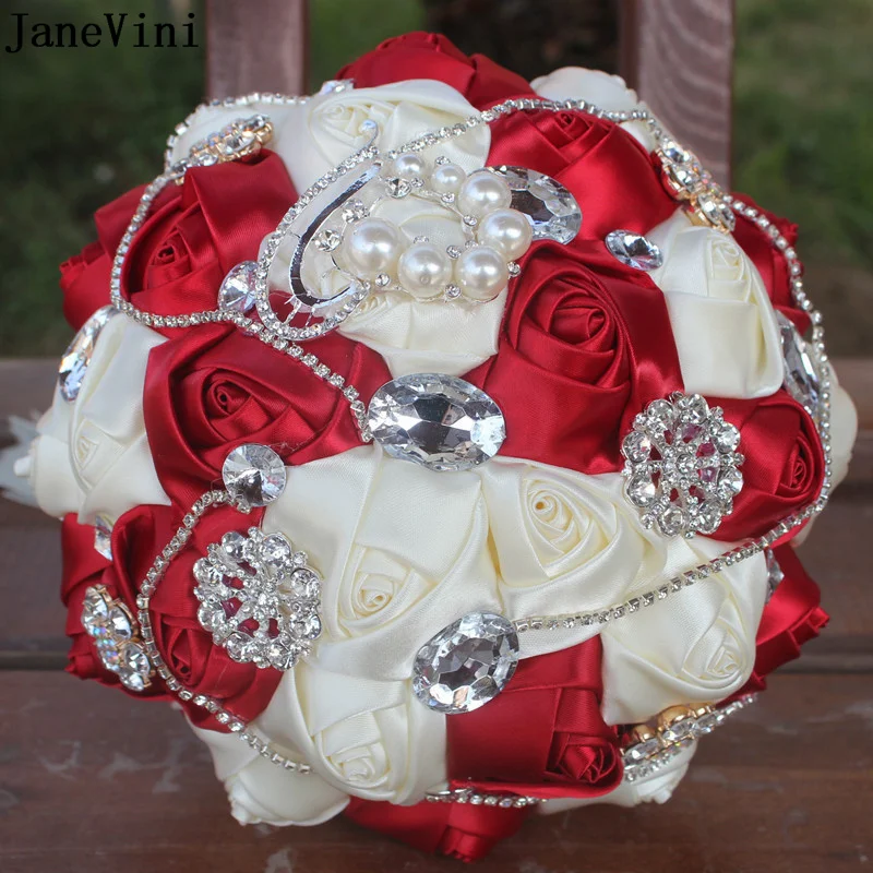 JaneVini Pearls Crystal Diamond Bridal Flowers Wedding Bouquet Charm Bride Hand Bouquet Bridesmaid Satin Rose Fleur Bordeaux
JaneVini Pearls Crystal Diamond Bridal Flowers Wedding Bouquet Charm Bride Hand Bouquet Bridesmaid Satin Rose Fleur Bordeaux