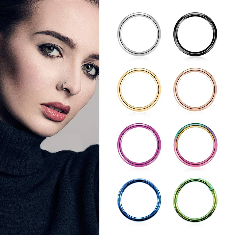 20G 18G 16G G23 Titanium Hinged Segment Nose Ring Septum Clicker Ear Cartilage Tragus Helix Lip Piercing Unisex Punk Jewelry
20G 18G 16G G23 Titanium Hinged Segment Nose Ring Septum Clicker Ear Cartilage Tragus Helix Lip Piercing Unisex Punk Jewelry