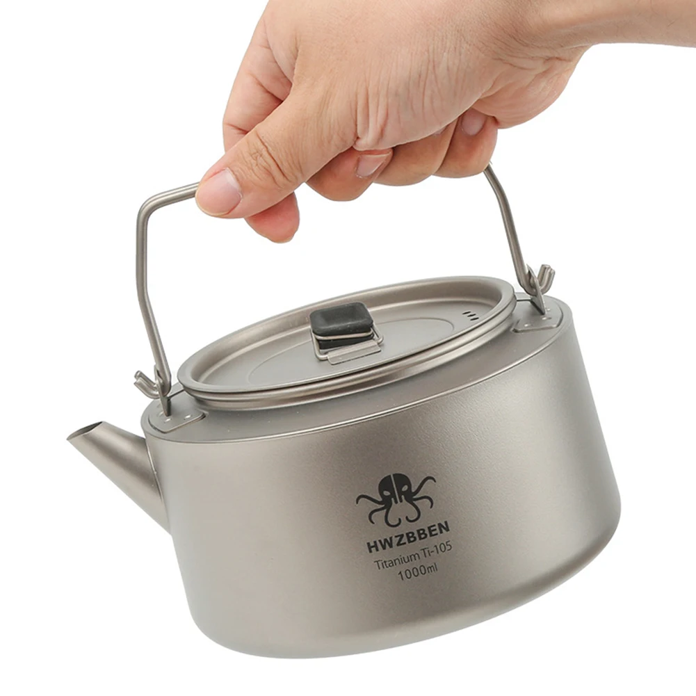 1pc Pure Titanium Kettle 1000ml Camping Titanium Kettle Outdoor Tea Coffee Kettle Tableware Pot Foldable 15*15*7.6cm Kettle
1pc Pure Titanium Kettle 1000ml Camping Titanium Kettle Outdoor Tea Coffee Kettle Tableware Pot Foldable 15*15*7.6cm Kettle