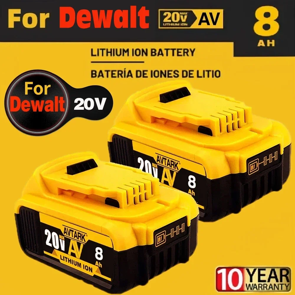 

Latest DCB200 20V 8000mAh Battery and charger For Dewalt 18V DCB184 DCB200 DCB182 DCB180 DCB181 DCB182 DCB201 Tools Battery