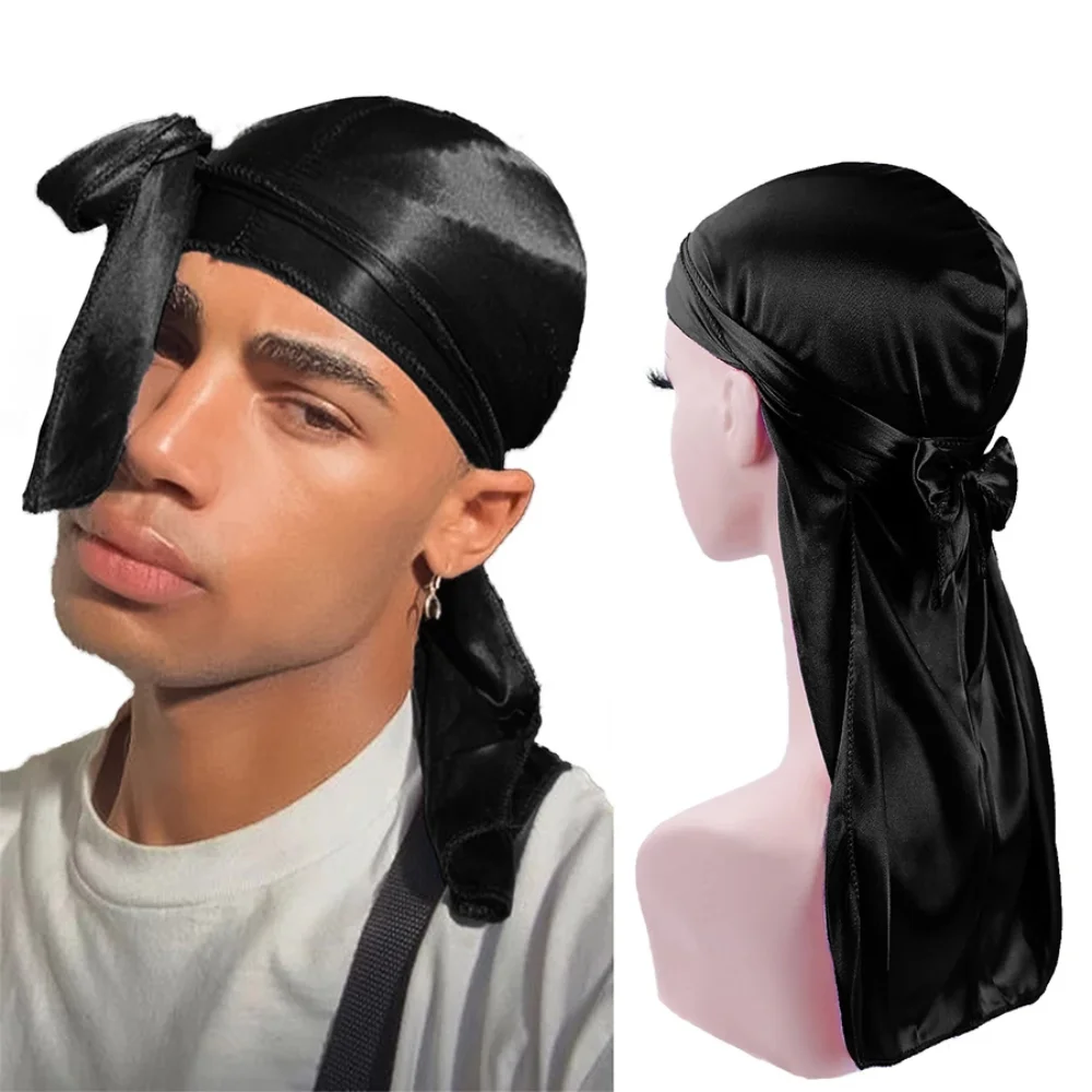 Satin Durag Turban Hat Wig Durag Biker Headwrap Pirate Hat Cap for Men Hair Accessories Long Tail Straps Bandanas Imitation Silk
Satin Durag Turban Hat Wig Durag Biker Headwrap Pirate Hat Cap for Men Hair Accessories Long Tail Straps Bandanas Imitation Silk
