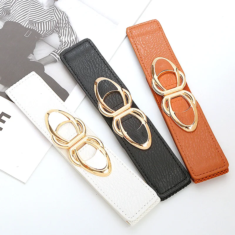 Fashion PU Leather Elastic Wide Belts For Women Stretch Thick Waist Belt For Dress Fashion Stretch Women Belts Plus Size
Fashion PU Leather Elastic Wide Belts For Women Stretch Thick Waist Belt For Dress Fashion Stretch Women Belts Plus Size