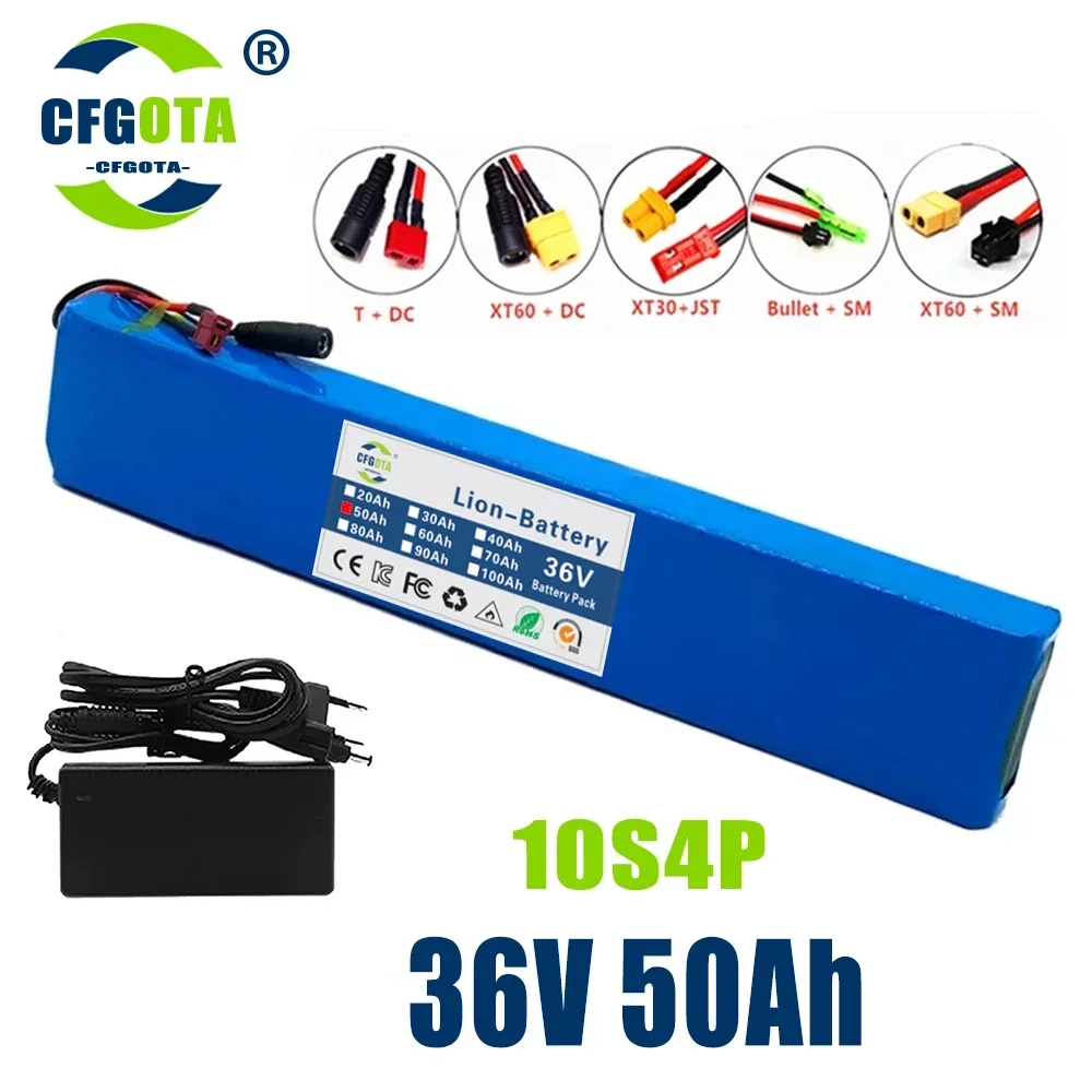 18650 Li-ion Battery 10S4P 36V 50AH for E-Bike Electric E-Motorcycle Battery + 42V 2A Charger
18650 Li-ion Battery 10S4P 36V 50AH for E-Bike Electric E-Motorcycle Battery + 42V 2A Charger