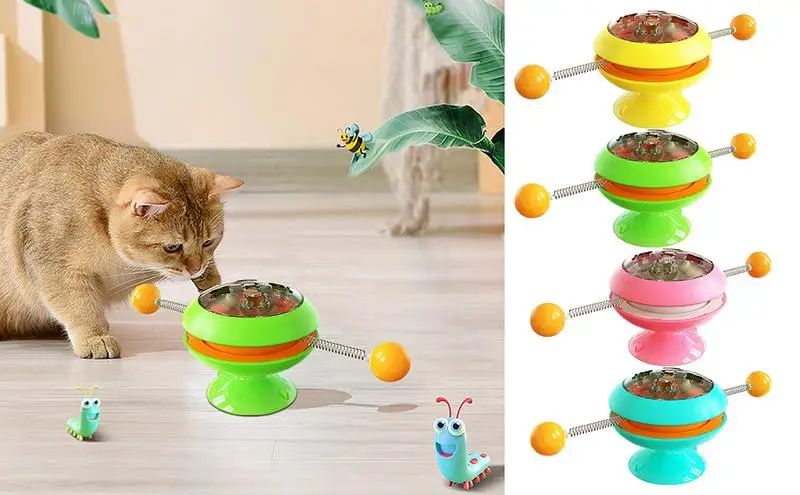 

Catnip Spinning Ball Toy Catnip Wall Ball Toys Catmint Candy Toys Kitten Accessories Interactive Windmill Cat Toy for Indoor Cat