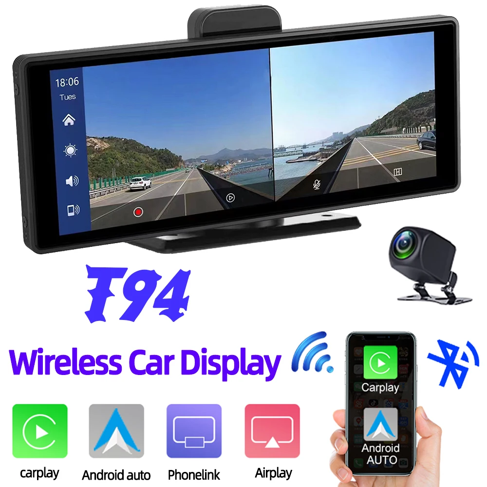Car Monitor 32G/46G SD Card Bluetooth 5.0 AHD camera 10" 4k HD Smart Widescreen Wireless Carplay Android Auto 1080P T97/T94
Car Monitor 32G/46G SD Card Bluetooth 5.0 AHD camera 10" 4k HD Smart Widescreen Wireless Carplay Android Auto 1080P T97/T94