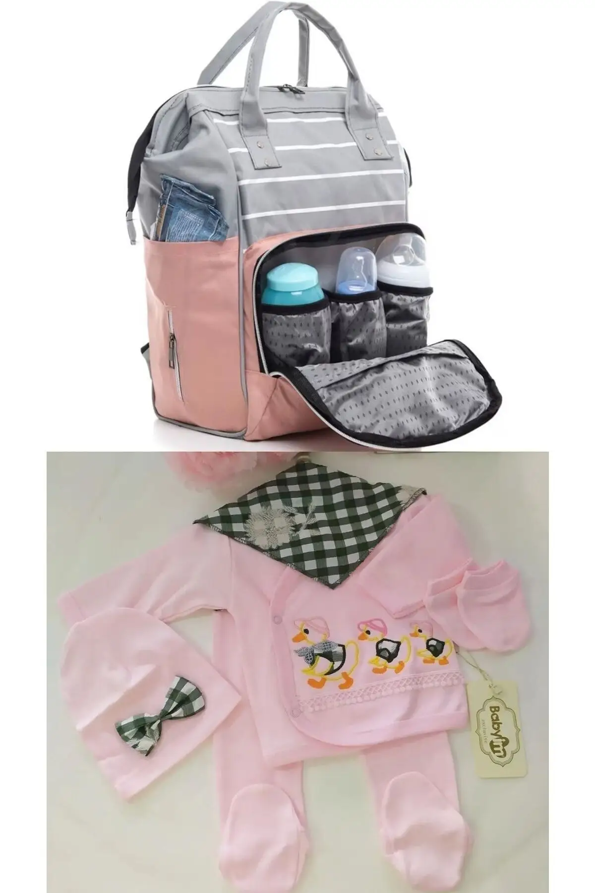 2 Pieces 100% Cotton Hospital Outlet and Waterproof Stap-Free Functional Baby Care Backpack Set Pink
2 Pieces 100% Cotton Hospital Outlet and Waterproof Stap-Free Functional Baby Care Backpack Set Pink